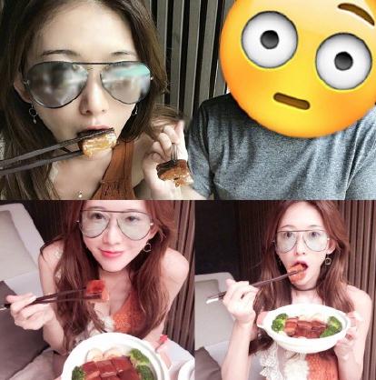 明星代言公司曝林志玲大口吃肉超接地气